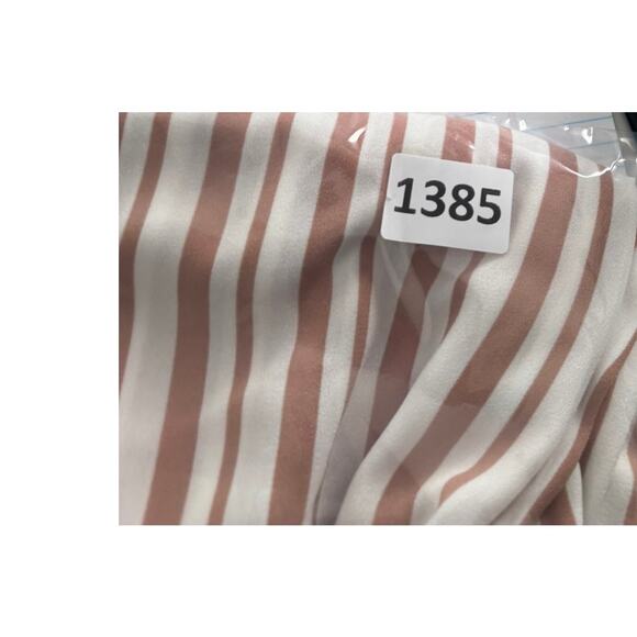 Ann Taylor LOFT Outlet Wide Leg Striped Pants 100% Polyester Small Tan White - Picture 5 of 6